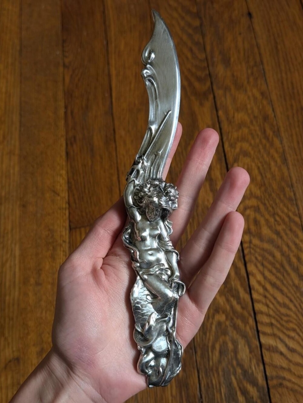 Vintage 1991 Metropolitan Museum of Art Silver Plated Mermaid Trident Letter Ope